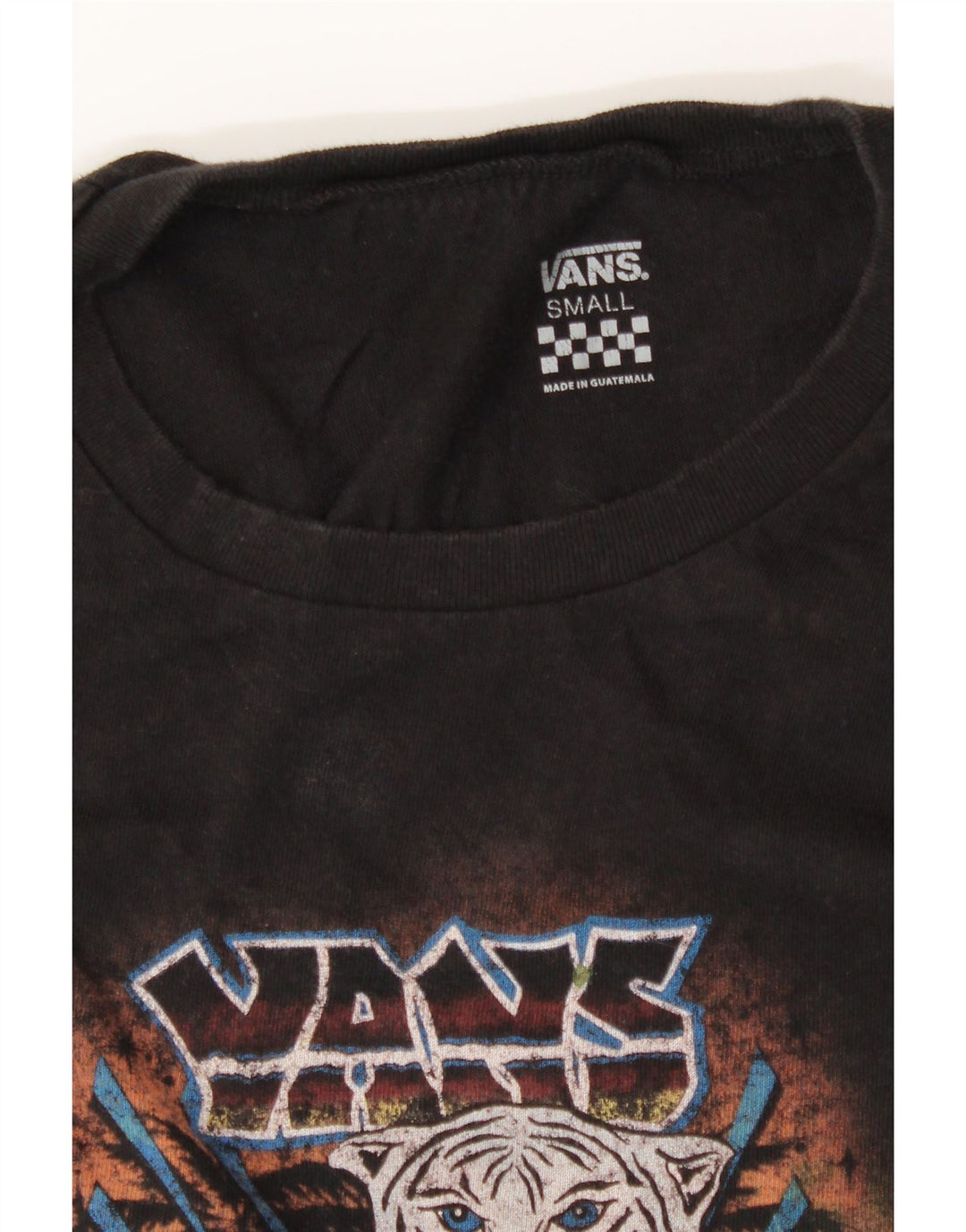 VANS Mens Graphic T-Shirt Top Small Black Vintage Vans and Second-Hand Vans from Messina Hembry 