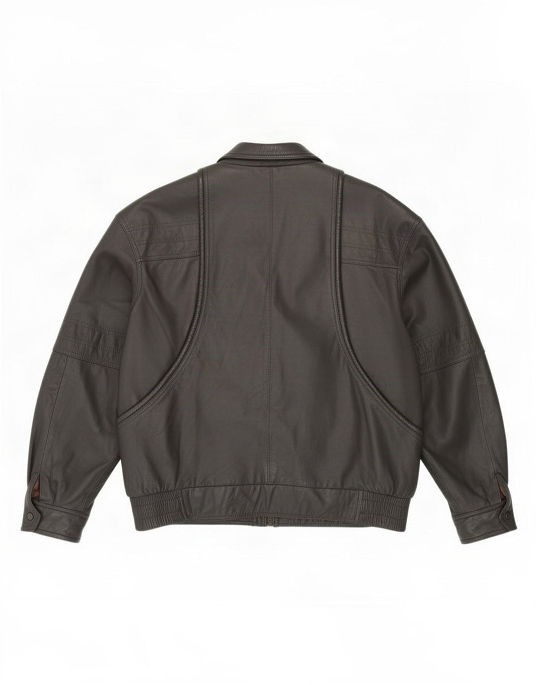 Giacca in pelle da uomo Jeffrey Brownleader UK 40 grande grigia
