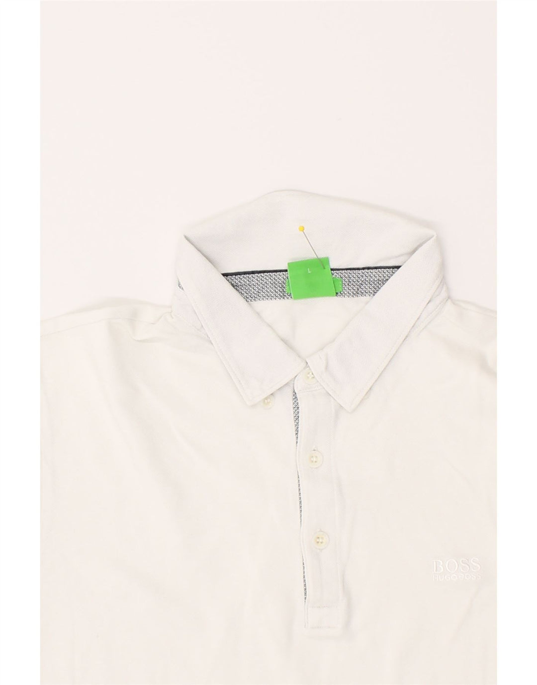 Polo HUGO BOSS da uomo vestibilità regolare, taglia grande, bianca