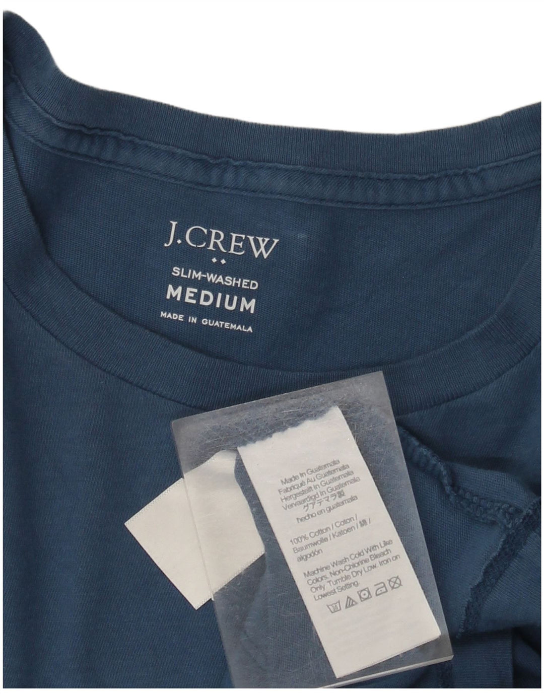 J. CREW T-shirt slim fit da uomo in cotone blu medio
