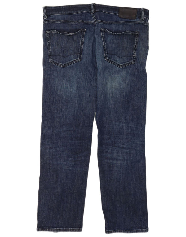 Jeans dritti regolari da donna Hugo Boss W36 L32 cotone blu