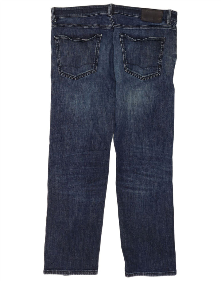Jeans dritti regolari da donna Hugo Boss W36 L32 cotone blu