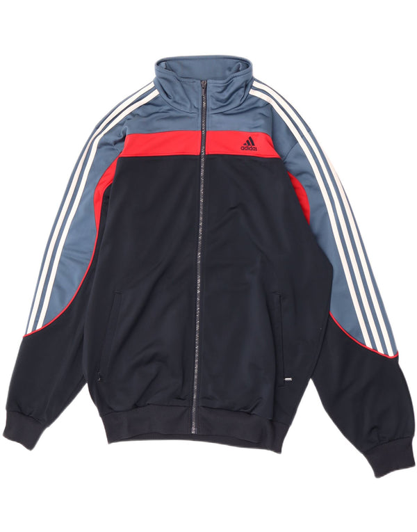 Giacca da tuta da uomo Adidas UK 44/46 Large Blu Navy Colourblock