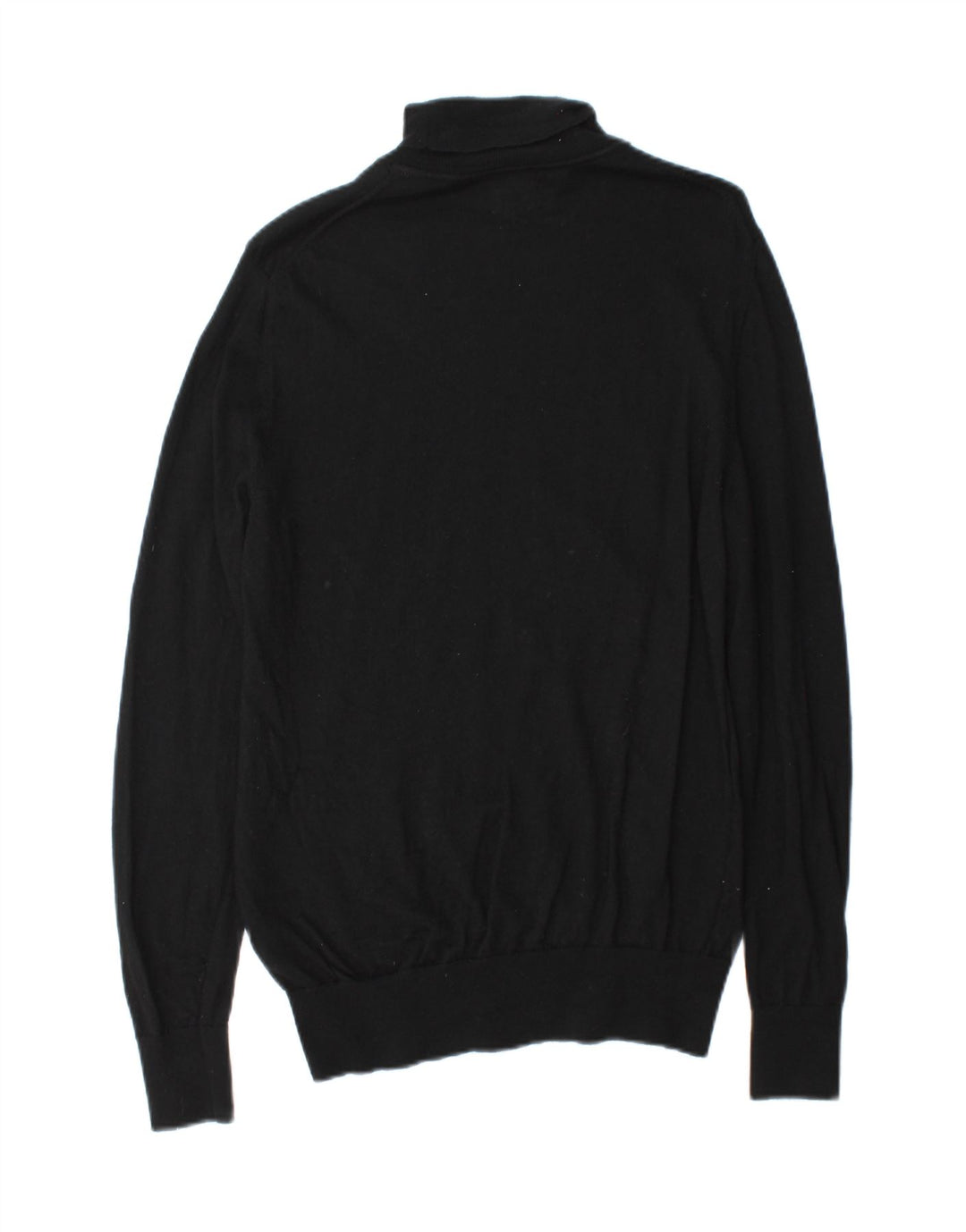 Maglione maglione a collo alto da uomo John Lewis in lana nera media
