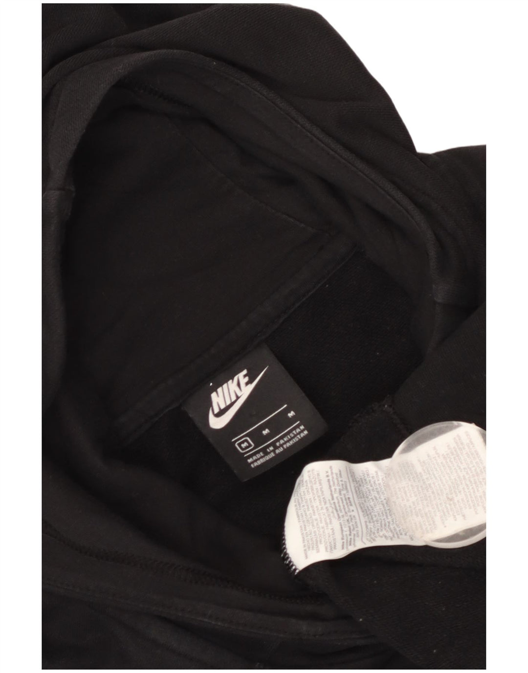 Felpa con cappuccio da uomo NIKE, cotone nero medio