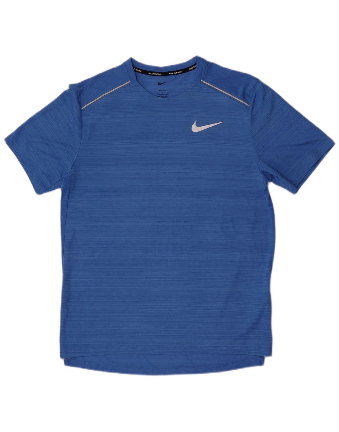T-shirt Nike Dri Fit da uomo in poliestere a righe blu medio