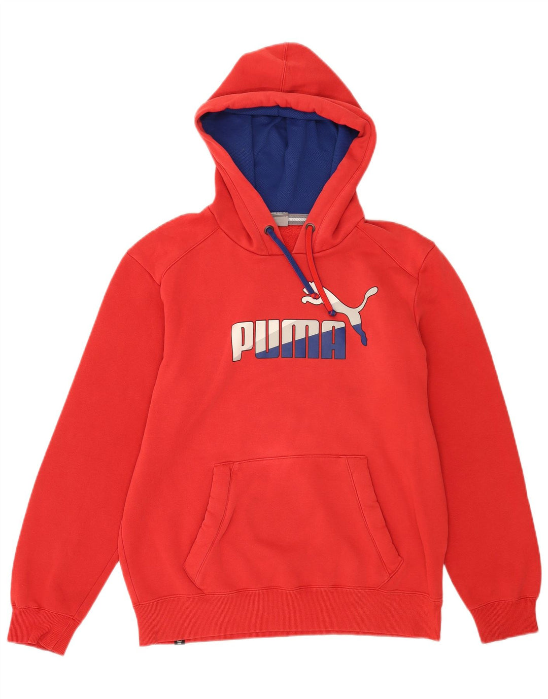 Felpa con cappuccio grafica da uomo Puma in cotone rosso medio