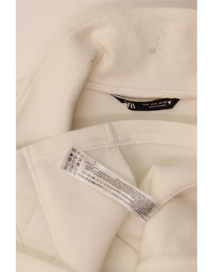 Giubbotto bomber da donna Zara UK 10 piccolo poliestere bianco