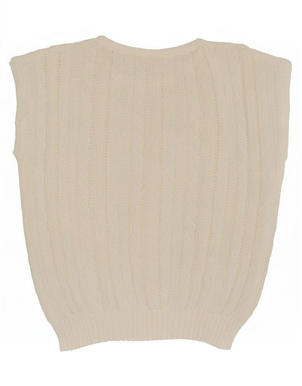 Canotta vintage da donna, taglia UK 14, media, bianco sporco