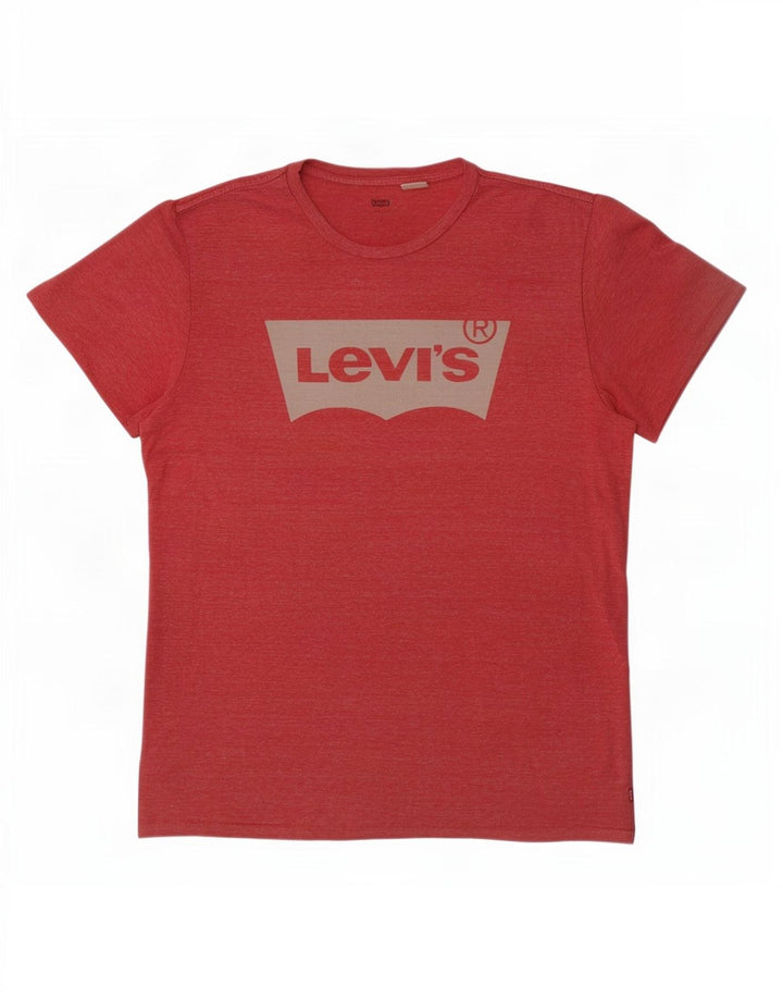 T-shirt grafica da uomo Levi's Top grande rossa chiazzata