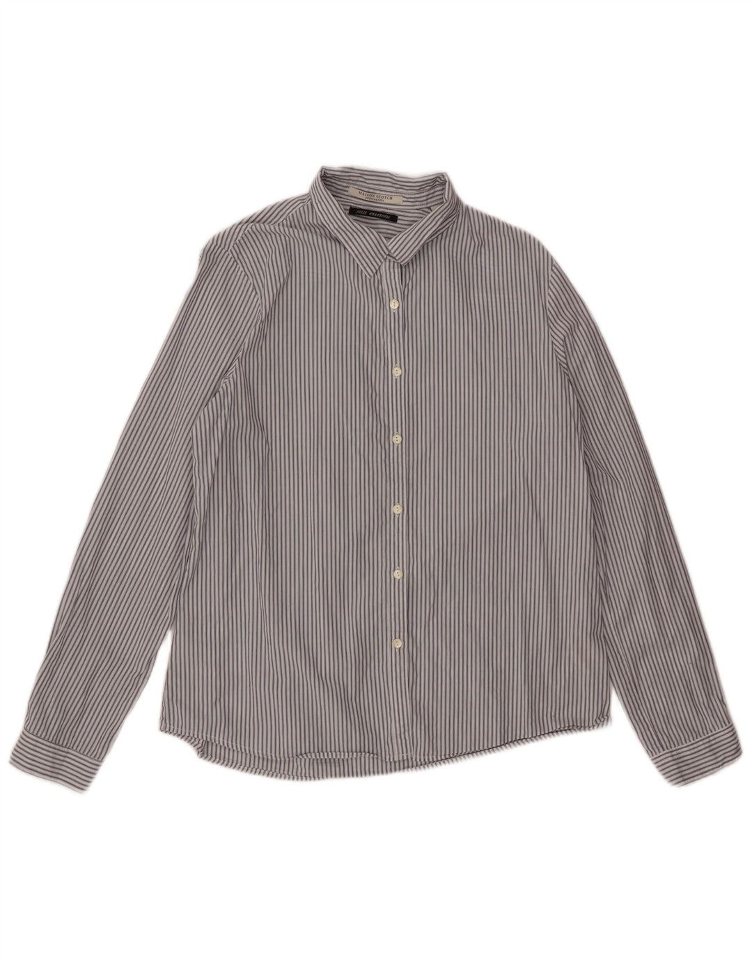 Camicia da uomo Scotch & Soda in cotone a righe bianche medie