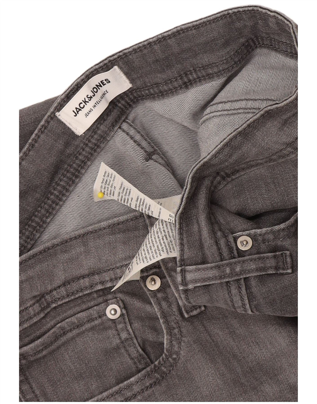 Jack & Jones Uomo GLENN Slim Jeans W34 L33 Cotone Grigio