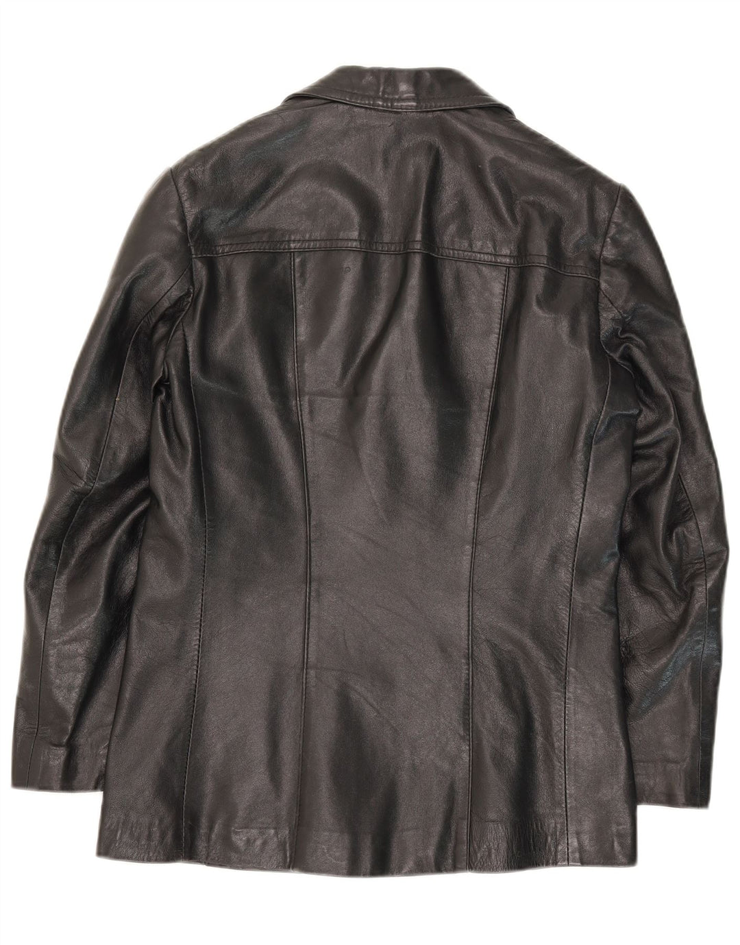 Giacca in pelle vintage da uomo IT 48 in pelle nera media