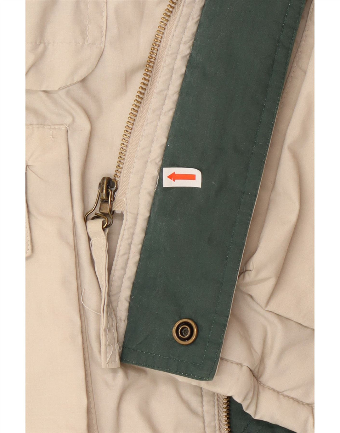 Giacca utilitaria vintage da uomo UK 40 grande poliestere beige