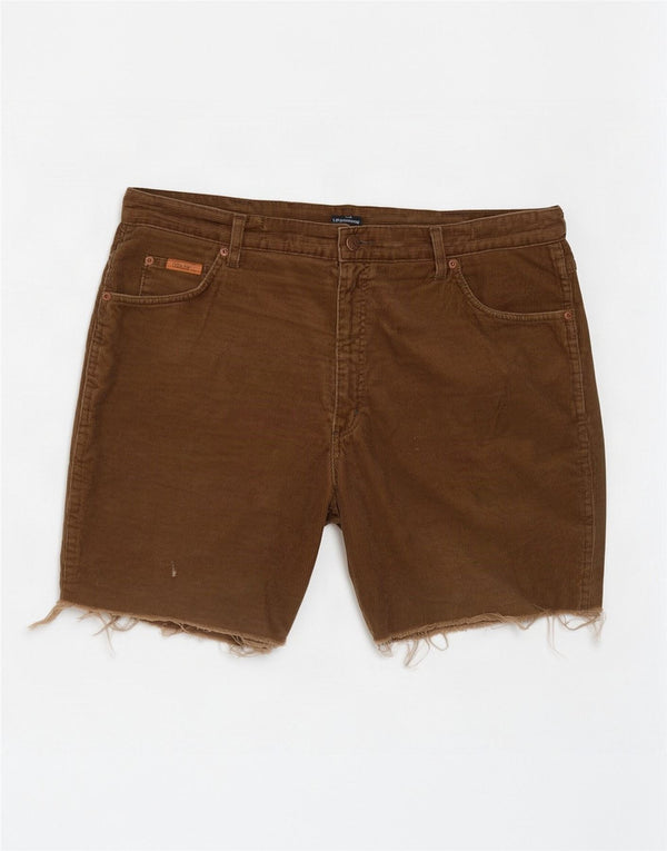 Pantaloncini Wrangler da uomo in velluto a coste Texas W40 XL cotone kaki