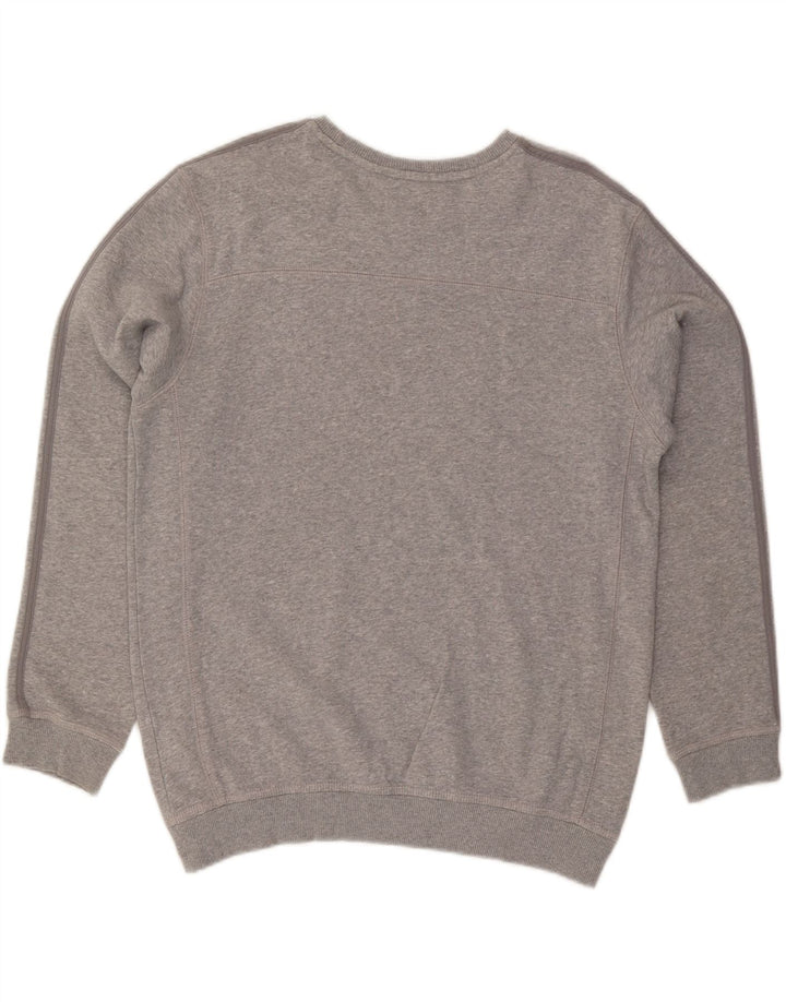Felpa da uomo ADIDAS maglione cotone grigio medio