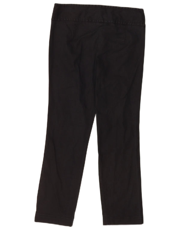 Pantaloni casual dritti da donna Benetton EU 40 Medium W28 L26 Cotone nero