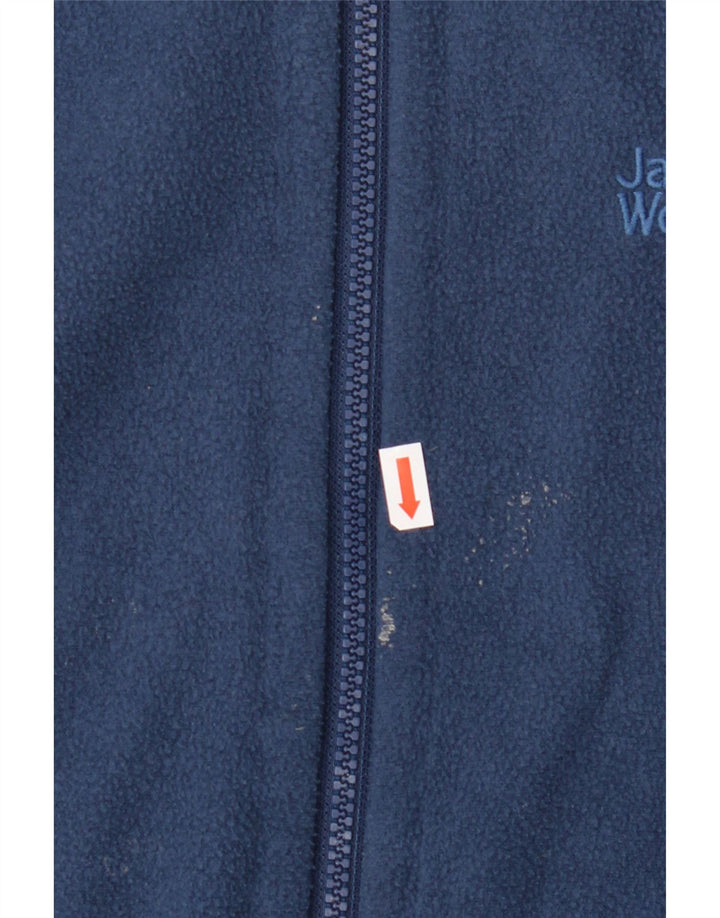 Giacca in pile foderata da uomo Jack Wolfskin UK 42 grande poliestere blu navy