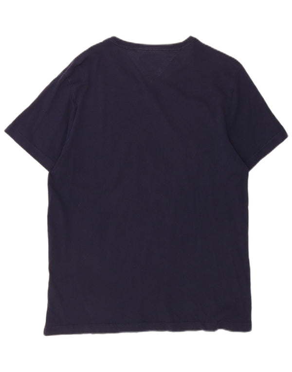 T-shirt grafica da uomo Tommy Hilfiger Top medio blu navy