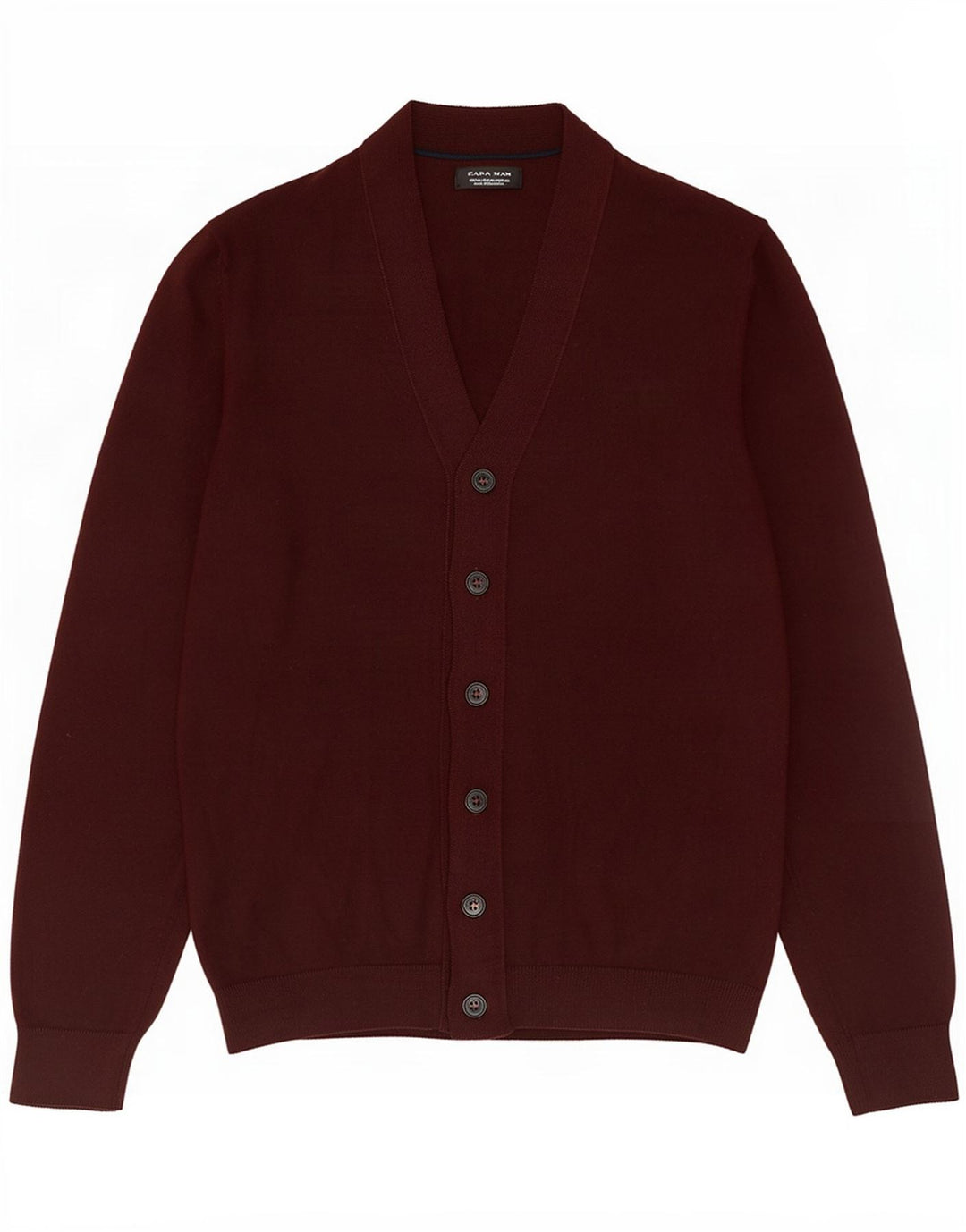 Maglione cardigan da uomo Zara Bordeaux medio