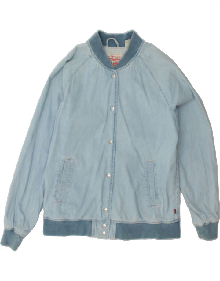 LEVI'S Mens Bomber Denim Jacket UK 38 Medium Blue Cotton Vintage Levi's and Second-Hand Levi's from Messina Hembry 