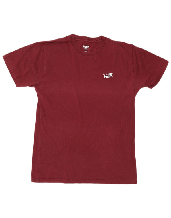 T-shirt da uomo Vans Top Small Borgogna in cotone