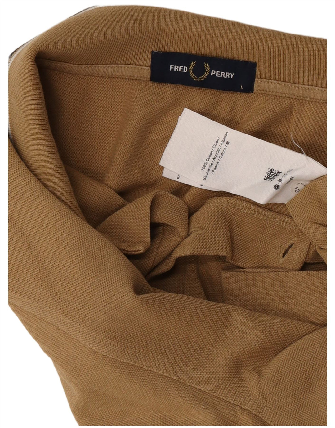 Polo da uomo Fred Perry grande in cotone beige