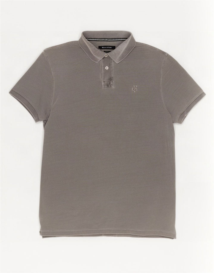 Polo da uomo Marc O'Polo XL in cotone grigio