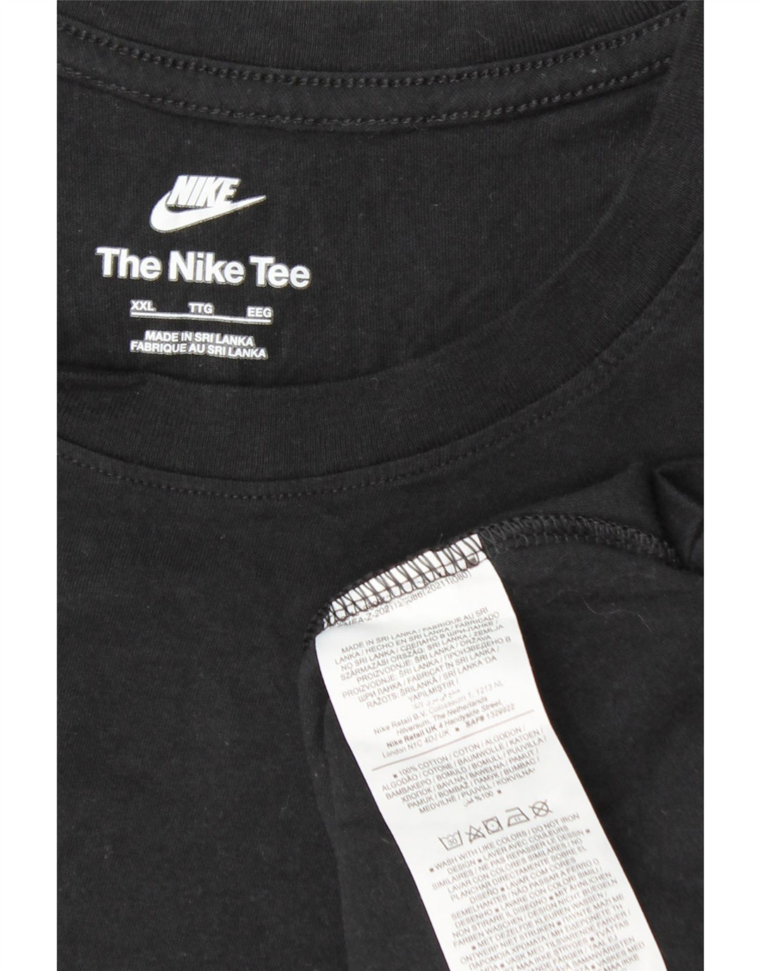 T-shirt da uomo NIKE Top 2XL cotone nero