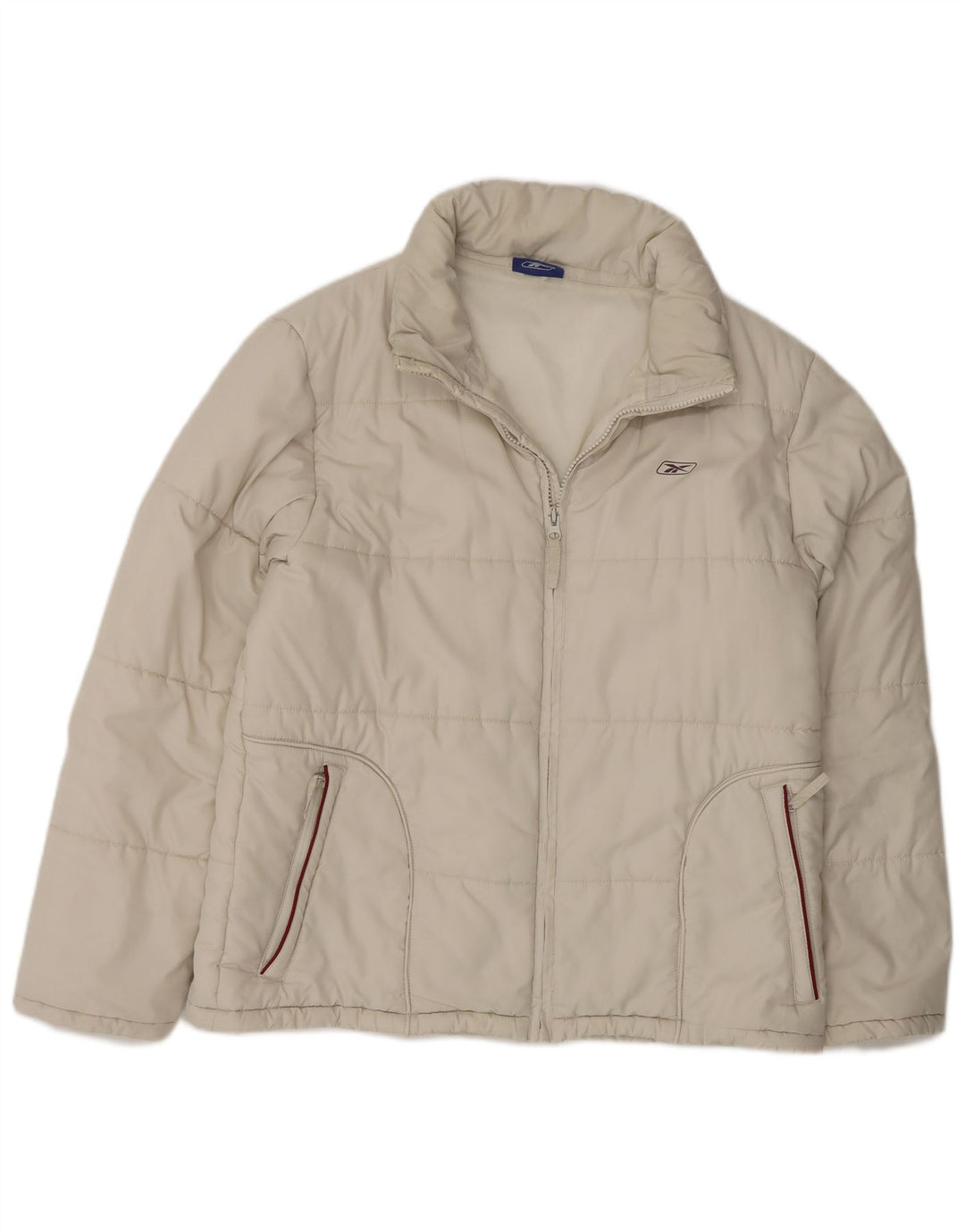 Giacca a vento da donna Reebok UK 16 Large White Poliestere Sports