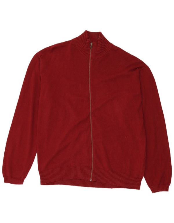 Maglione cardigan da uomo Marlboro Classics 2XL cotone bordeaux