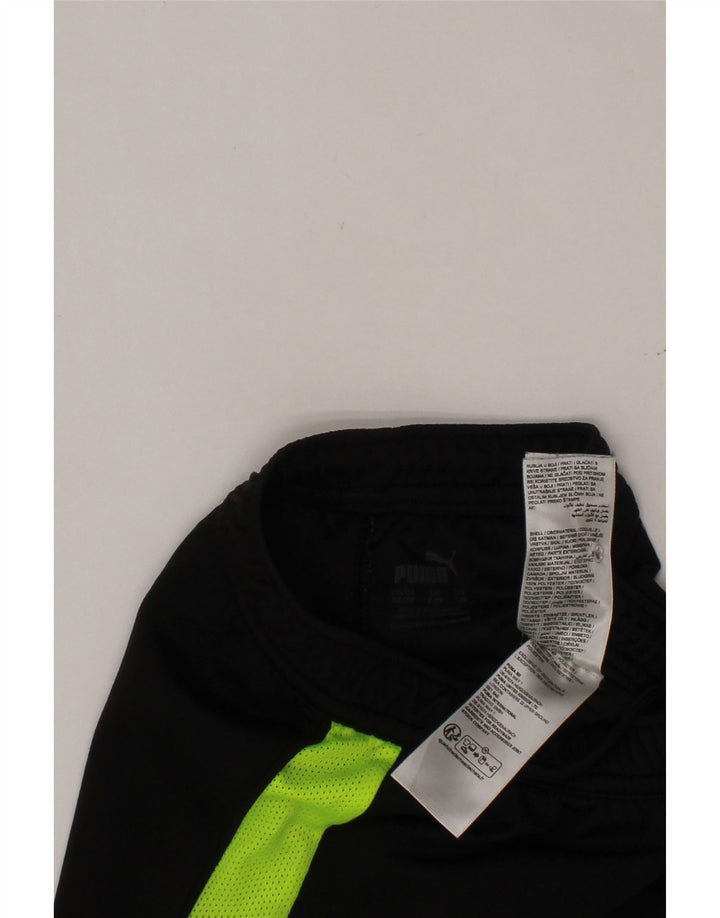 Pantaloncini sportivi PUMA da bambino 7-8 anni in poliestere color block nero