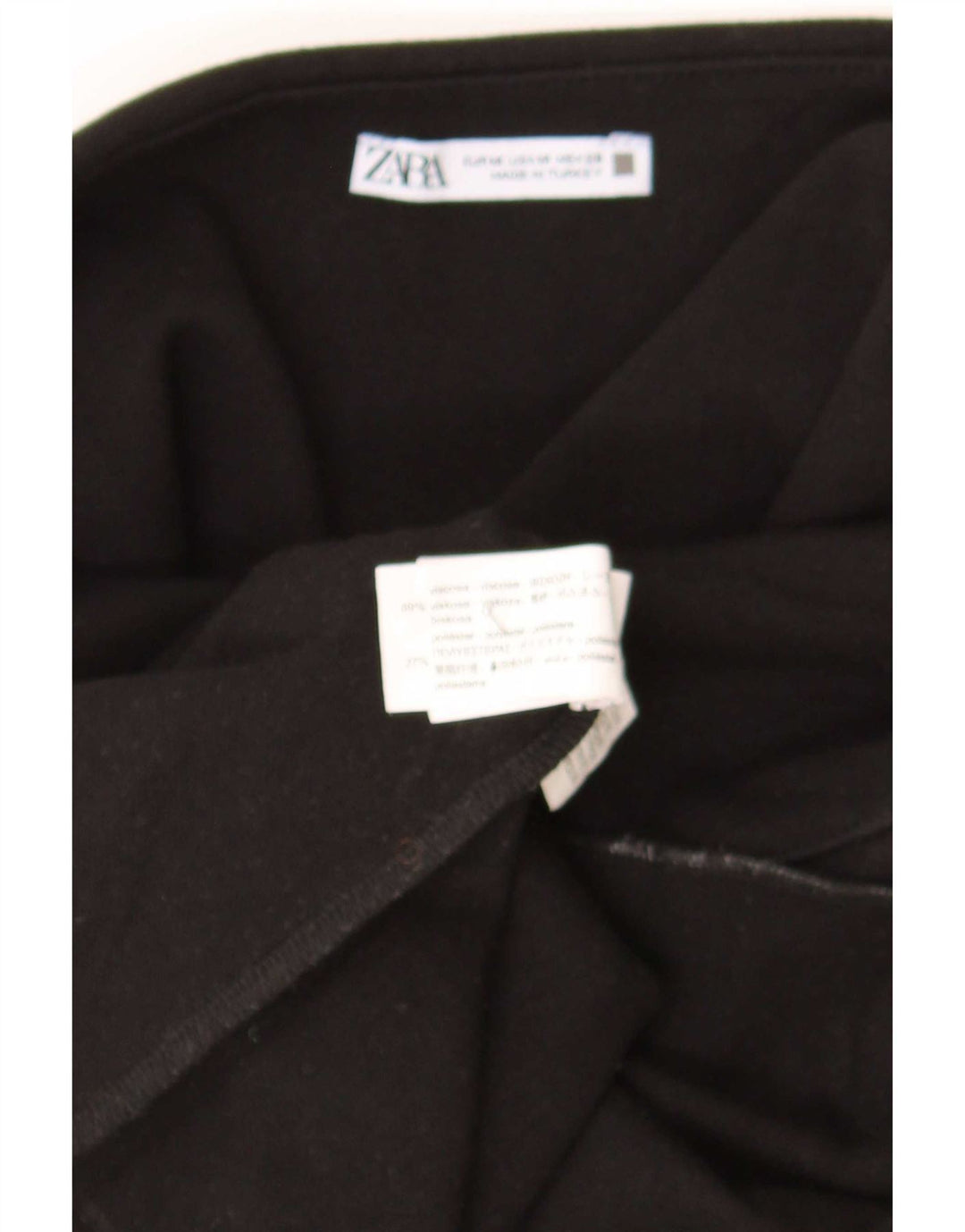 Abito senza spalline da donna Zara UK 12 viscosa nera media