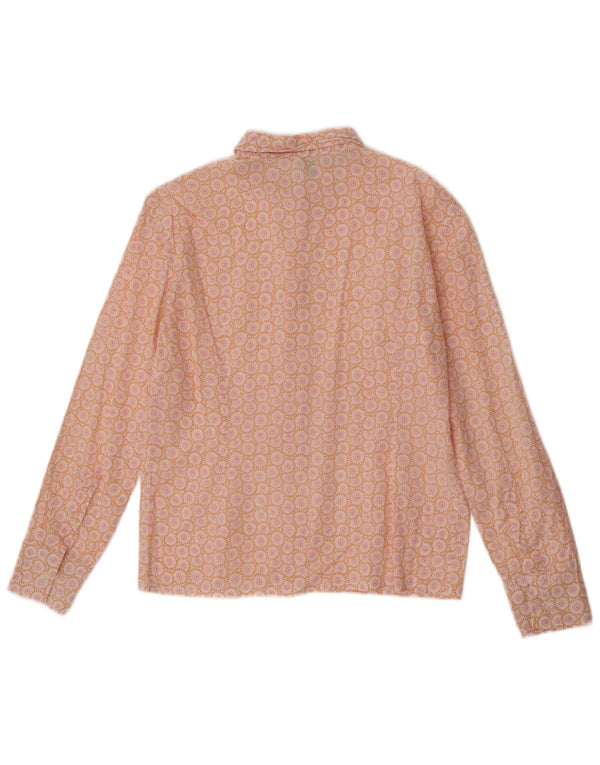 Camicia da donna Benetton UK 12 arancione medio floreale