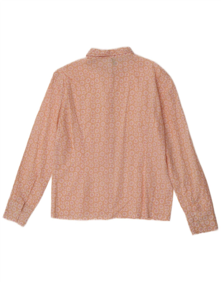 Camicia da donna Benetton UK 12 arancione medio floreale