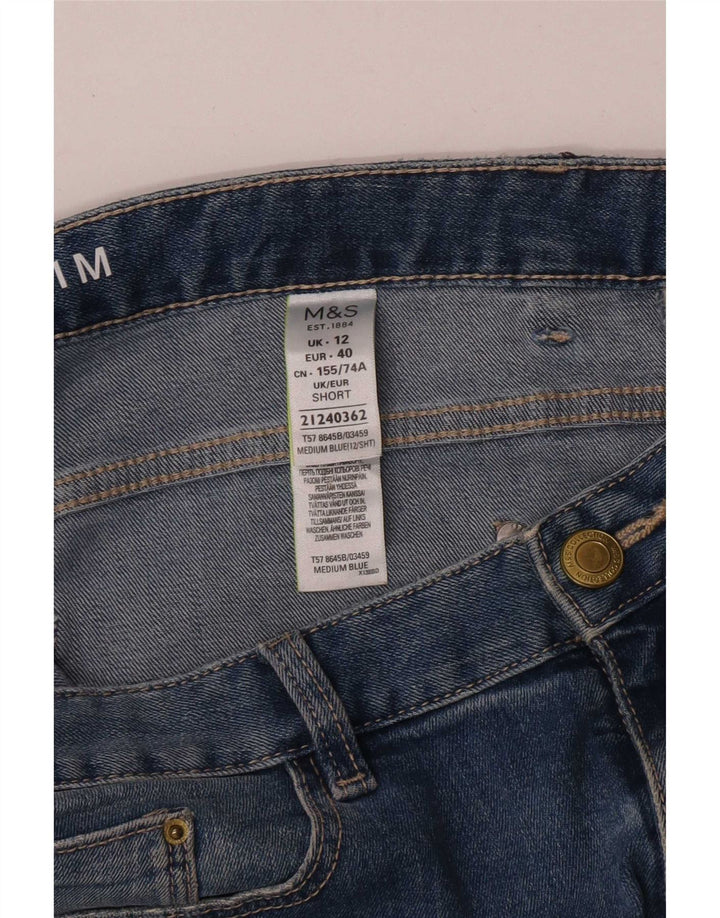 Jeans slim da donna Marks & Spencer UK 12 medio W32 L28 blu floreale