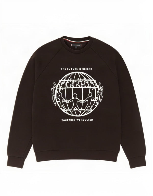Felpa grafica da uomo Tommy Hilfiger Maglione cotone medio nero