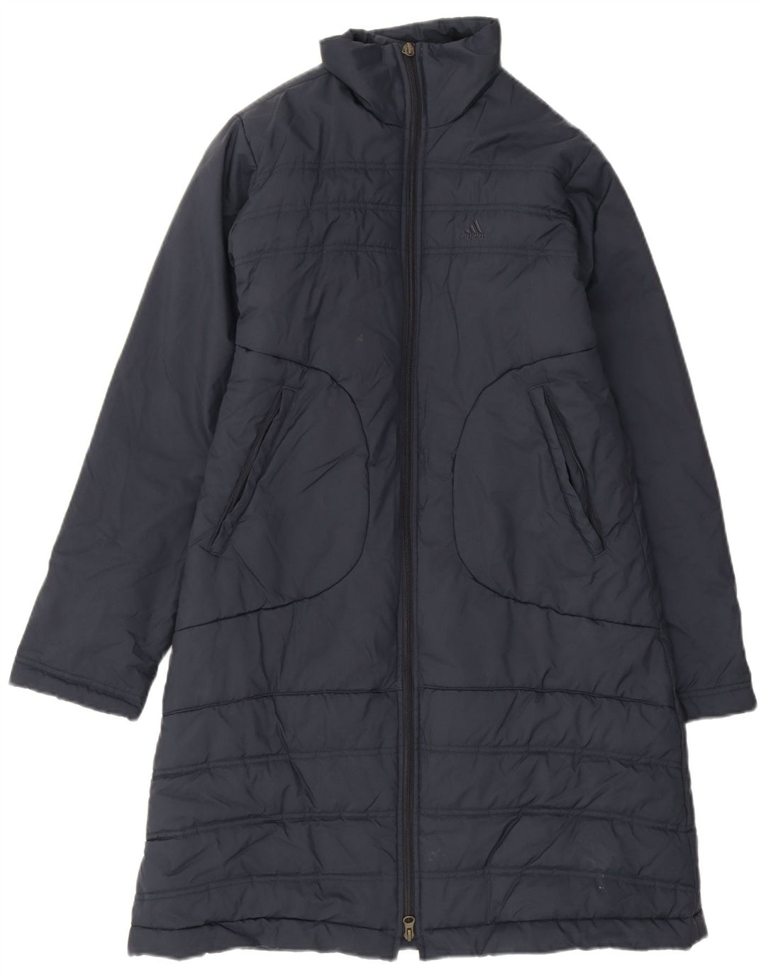 Cappotto imbottito da donna Adidas UK 12 medio blu navy poliestere