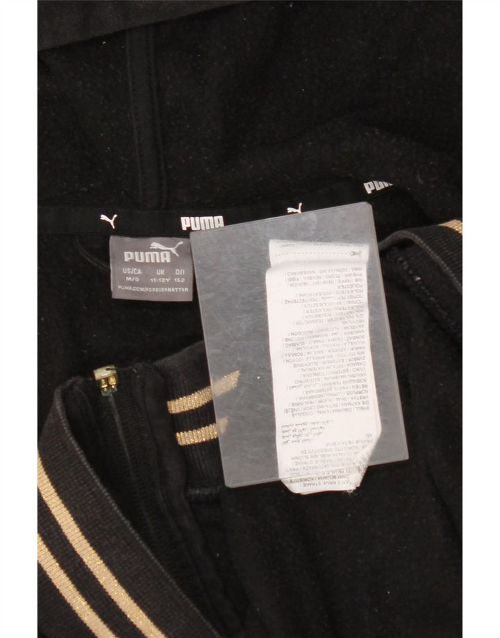 Felpa con cappuccio e zip PUMA per ragazzi 11-12 anni in cotone nero