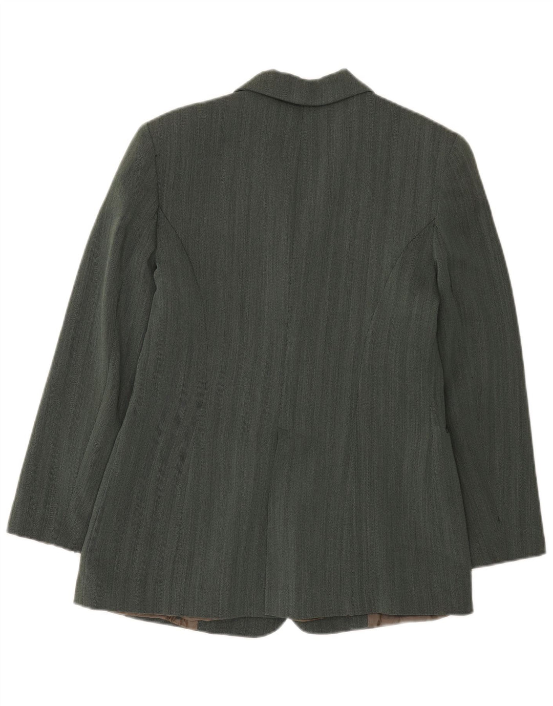 Giacca blazer doppiopetto vintage da donna IT 42 Verde medio a spina di pesce