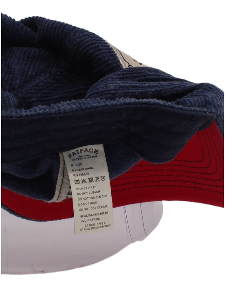 Berretto da baseball in velluto a coste grafico da ragazzo Fat Face 11-12 anni medio blu navy