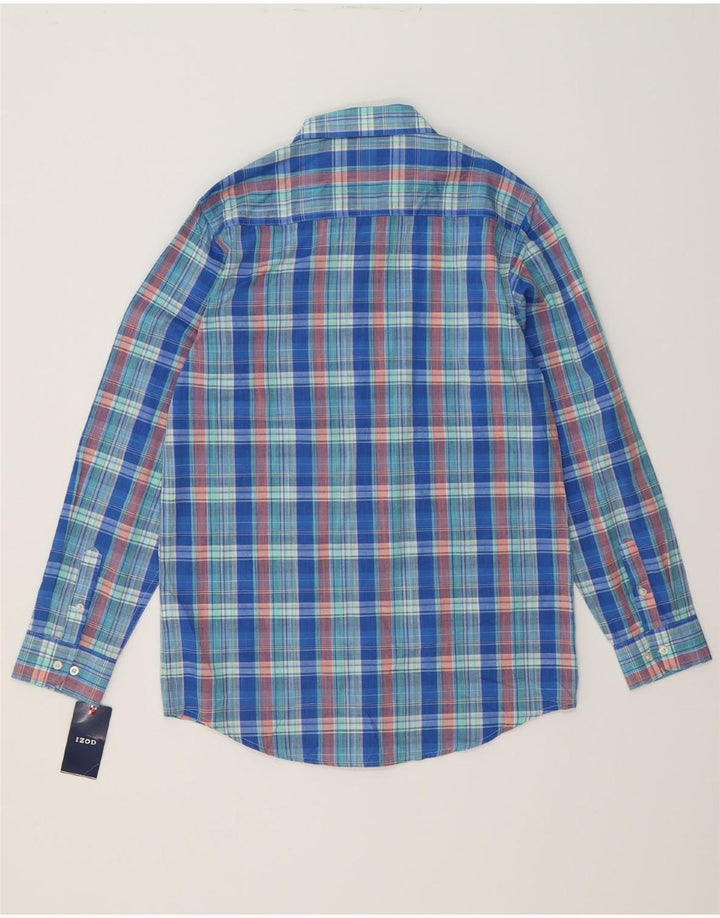 IZOD Boys Shirt 15-16 Years XL Blue Check Cotton Vintage Izod and Second-Hand Izod from Messina Hembry 
