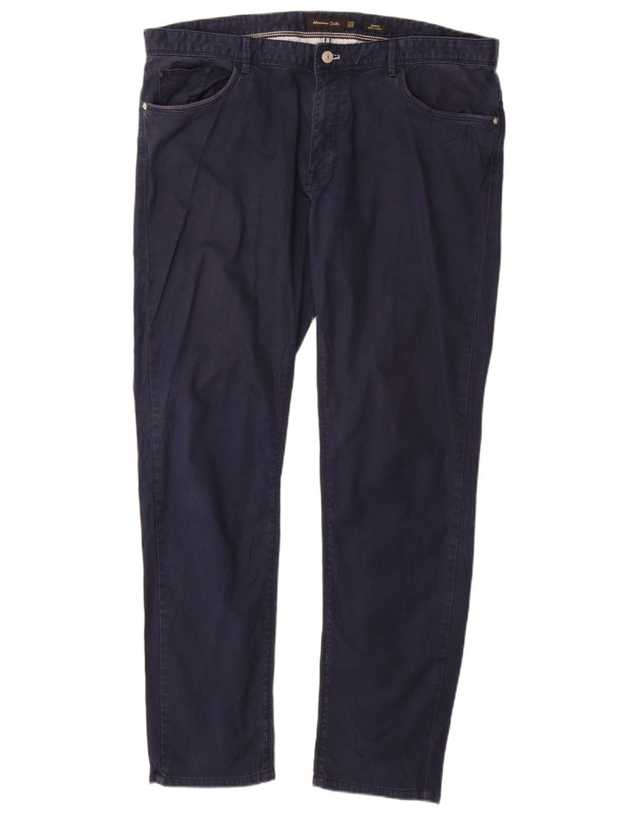 MASSIMO DUTTI Pantaloni casual slim fit da uomo EU 48 XL W38 L32 Blu navy