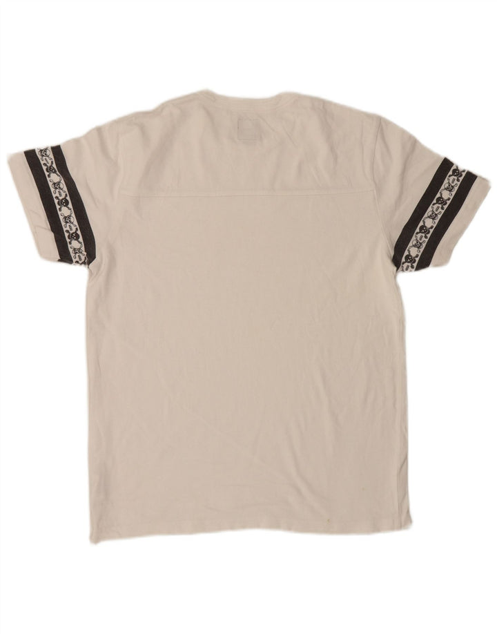 T-shirt grafica da uomo Vans Top in cotone color block bianco medio