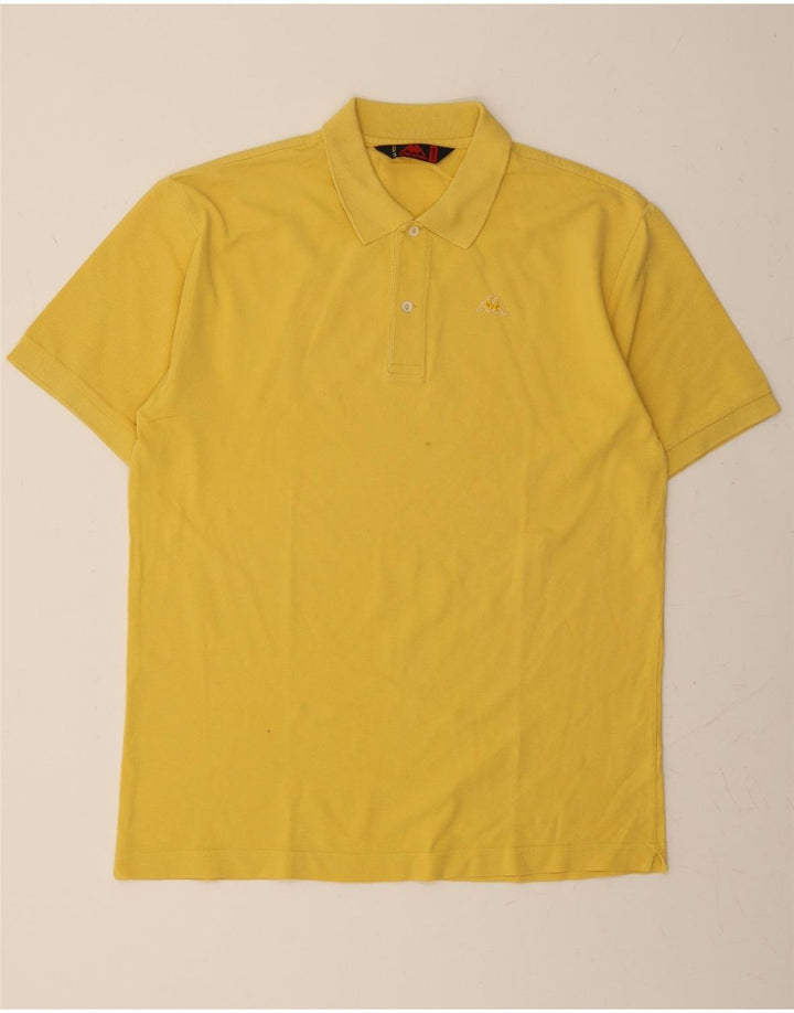 KAPPA Mens Polo Shirt XL Yellow Cotton Vintage Kappa and Second-Hand Kappa from Messina Hembry 