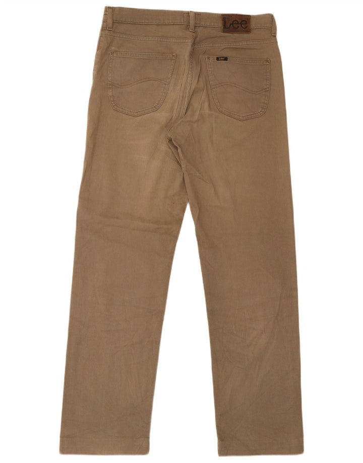 Jeans dritti da uomo Lee Brooklyn W34 L33 cotone beige