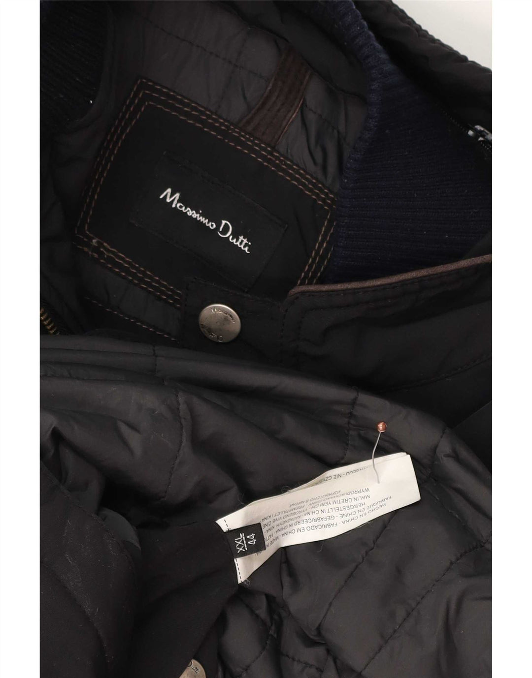 Cappotto giacca a vento da uomo Massimo Dutti UK 44 2XL Poliestere nero