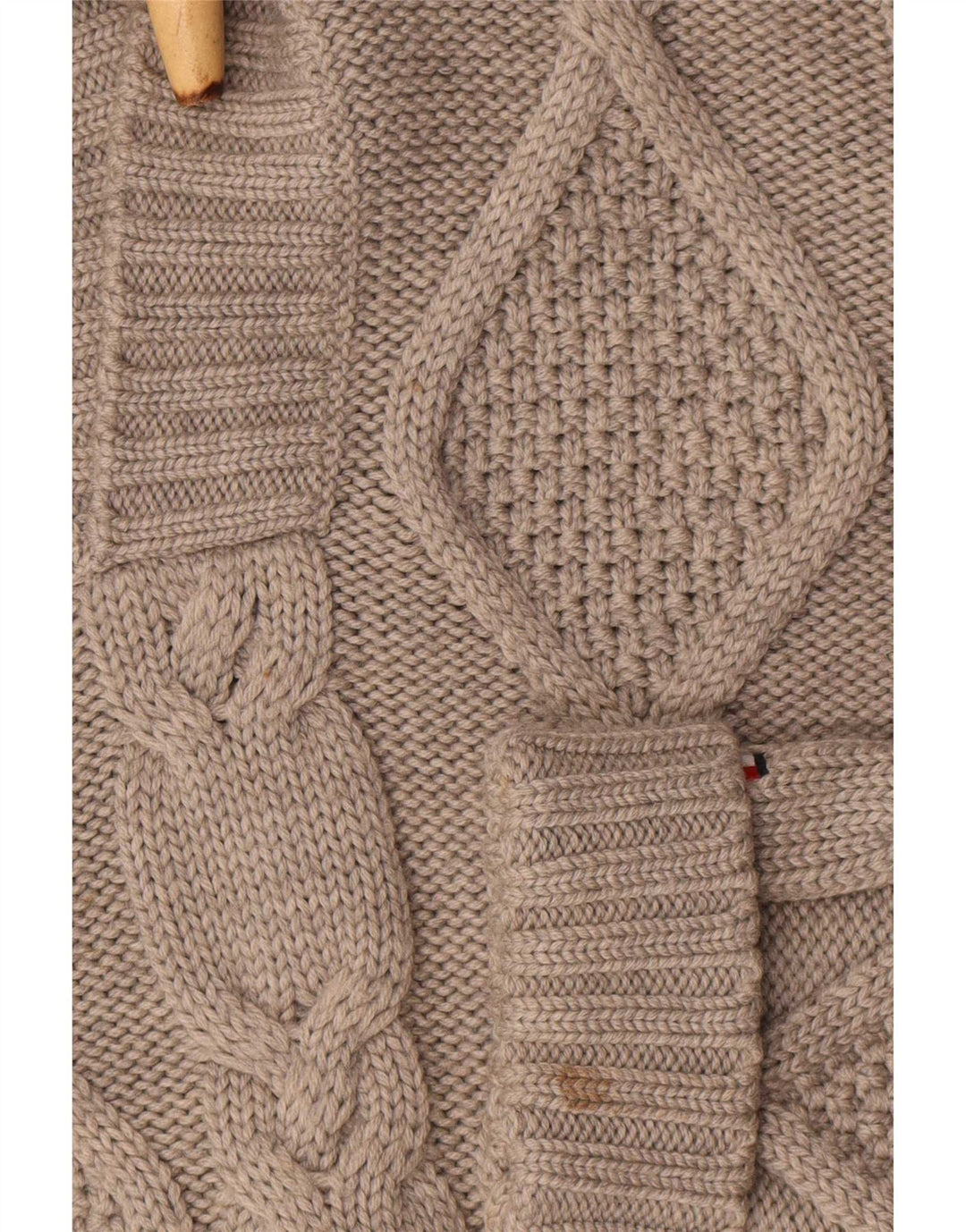 Maglione maglione da uomo con collo alto Tommy Hilfiger in lana grigio medio