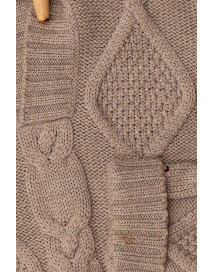 Maglione maglione da uomo con collo alto Tommy Hilfiger in lana grigio medio