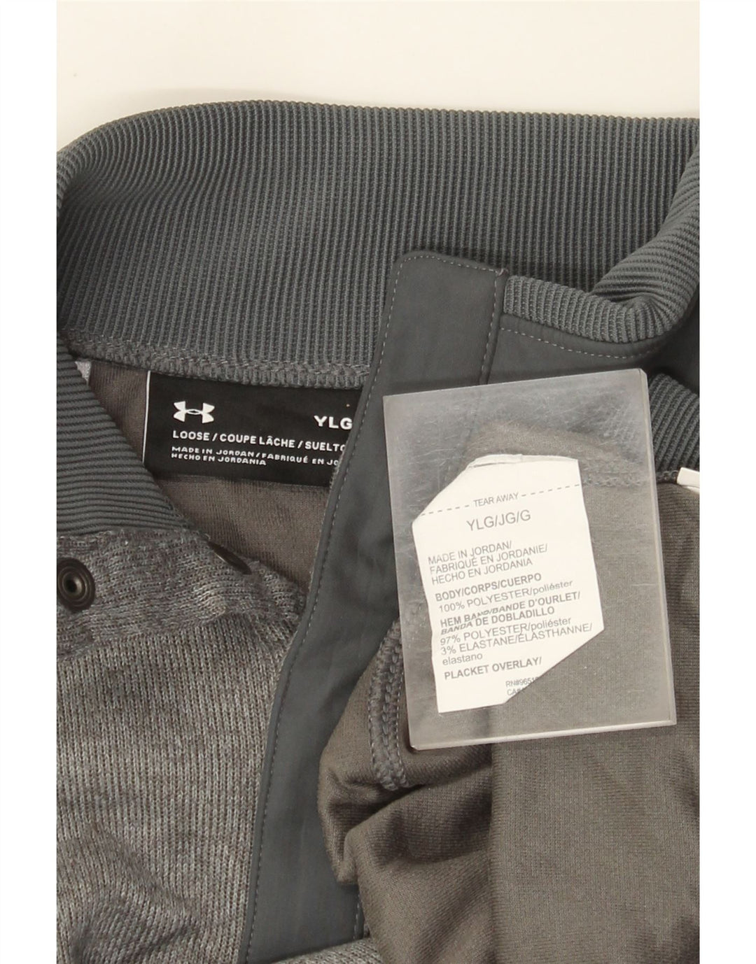 Under Armour Ragazzi Felpa con Collo a Bottoni Maglione 11-12 Anni Grande Grigio